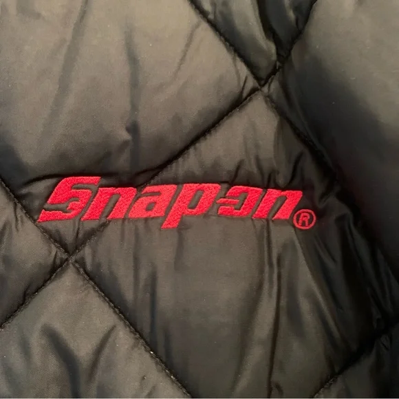 Vintage Black Quilted Puffer Jacket with Stand-Up Collar